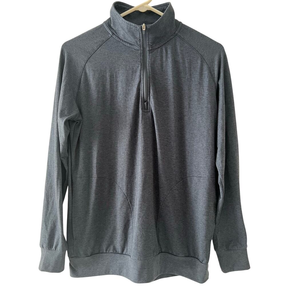 Travis Mathew Performance 1/4 Zip Pullover Mens Small Blue Golf Pullover Stretch